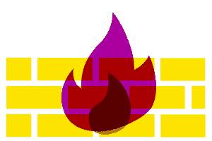 fire on wall