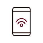 Cell Phone with Wifi Signal Icon