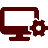 Computer with Gear Icon